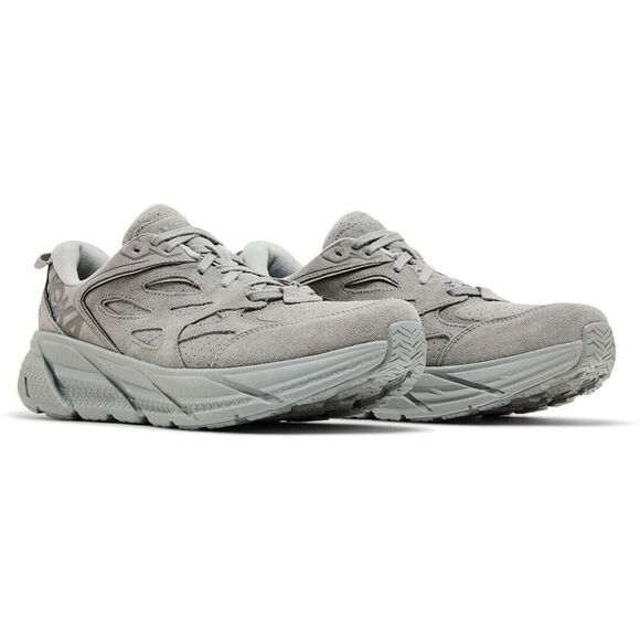 Hoka One One Clifton L Suede 1122571-LLTN Men 4.5 Limestone Running Shoes TF1879